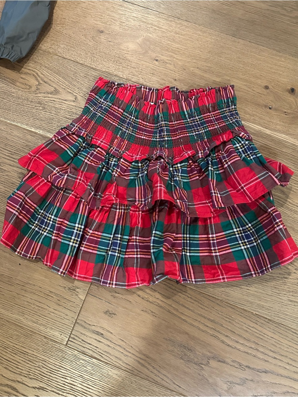 Janie and Jack Red Plaid Ruffle Mini Skirt